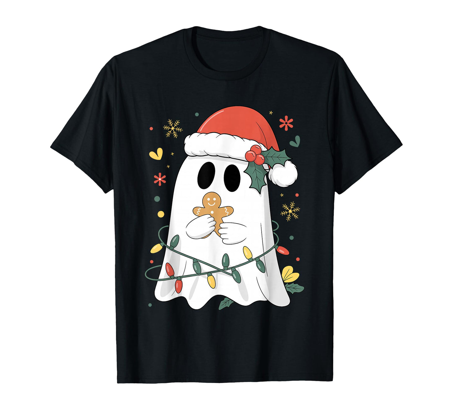 Ghost Christmas Santa Spooky Christmas T-Shirt