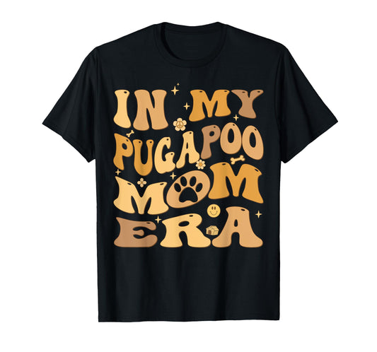 In My Pugapoo Mom Era Groovy Pugoodle Dog T-Shirt for Men Women Kids
