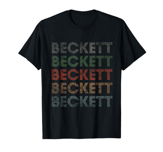 Beckett First Name Grunge Style Vintage Retro T-Shirt