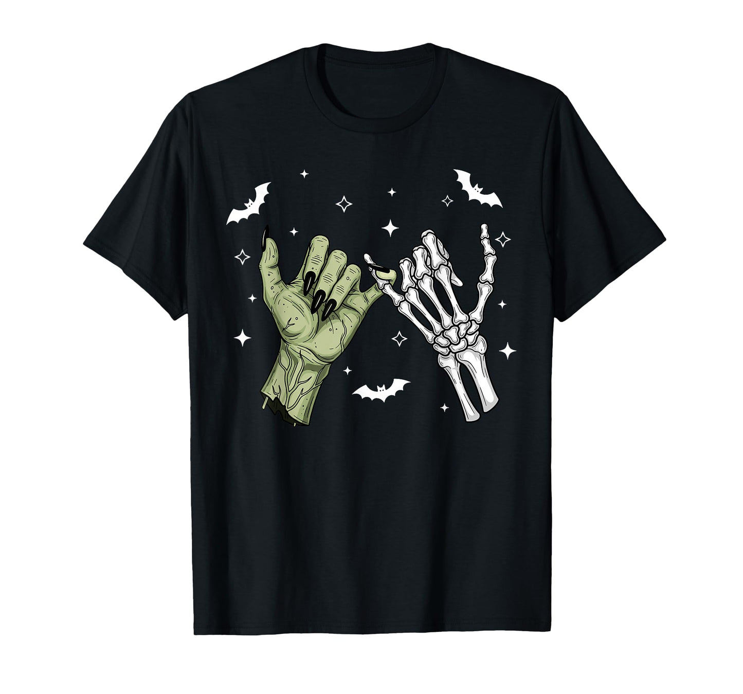 Funny Halloween Witch Skeleton Hand T-Shirt