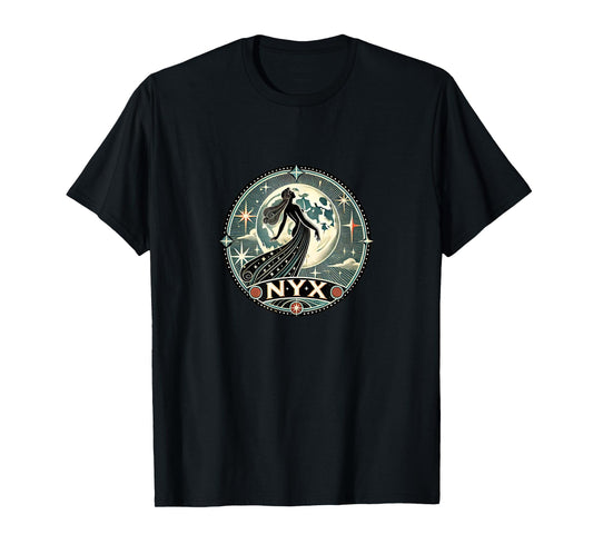NYX Goddess Illustration Goddess of the Night Full Moon T-Shirt