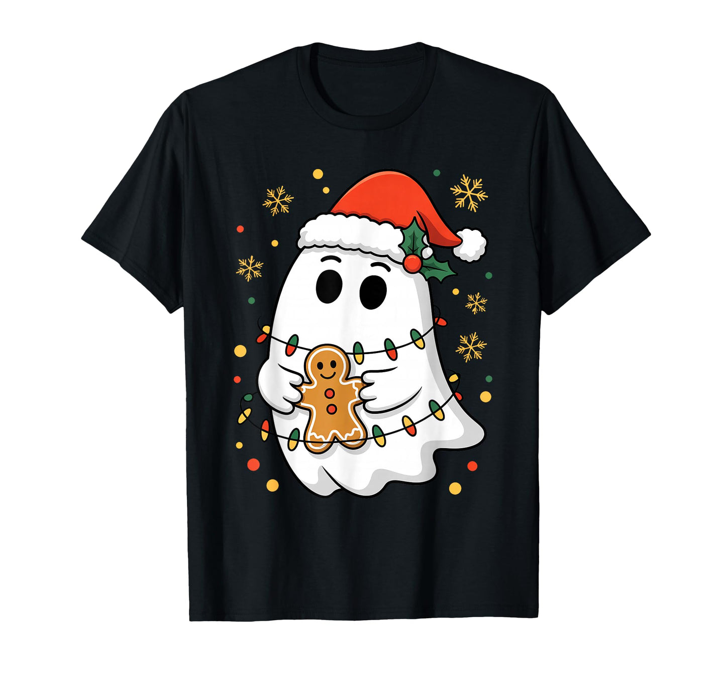 Ghost Christmas Santa Spooky Christmas Ghost Santa Christmas T-Shirt