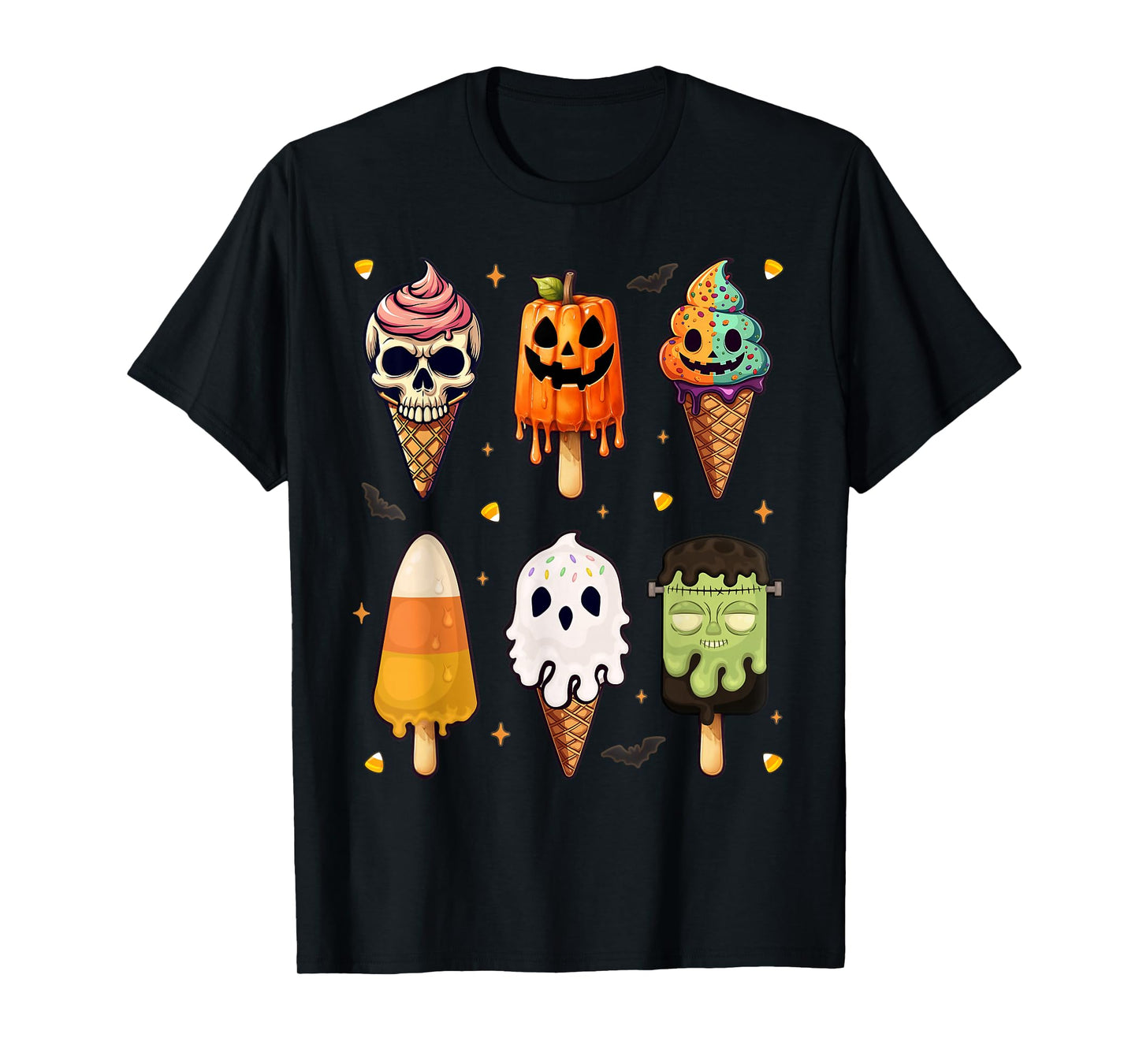 Horror Design Popsicle Halloween Ice Cream Funny T-Shirt