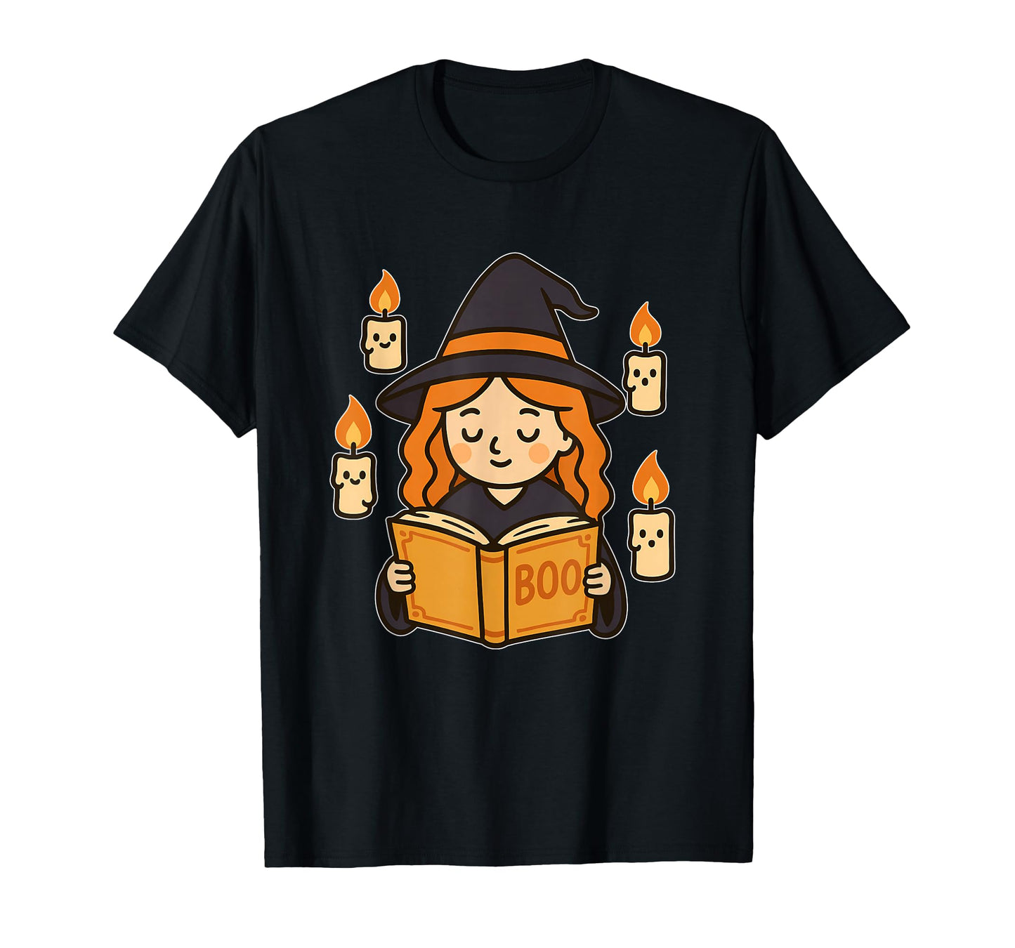 Witch Reading Boo Spell Book T-Shirt