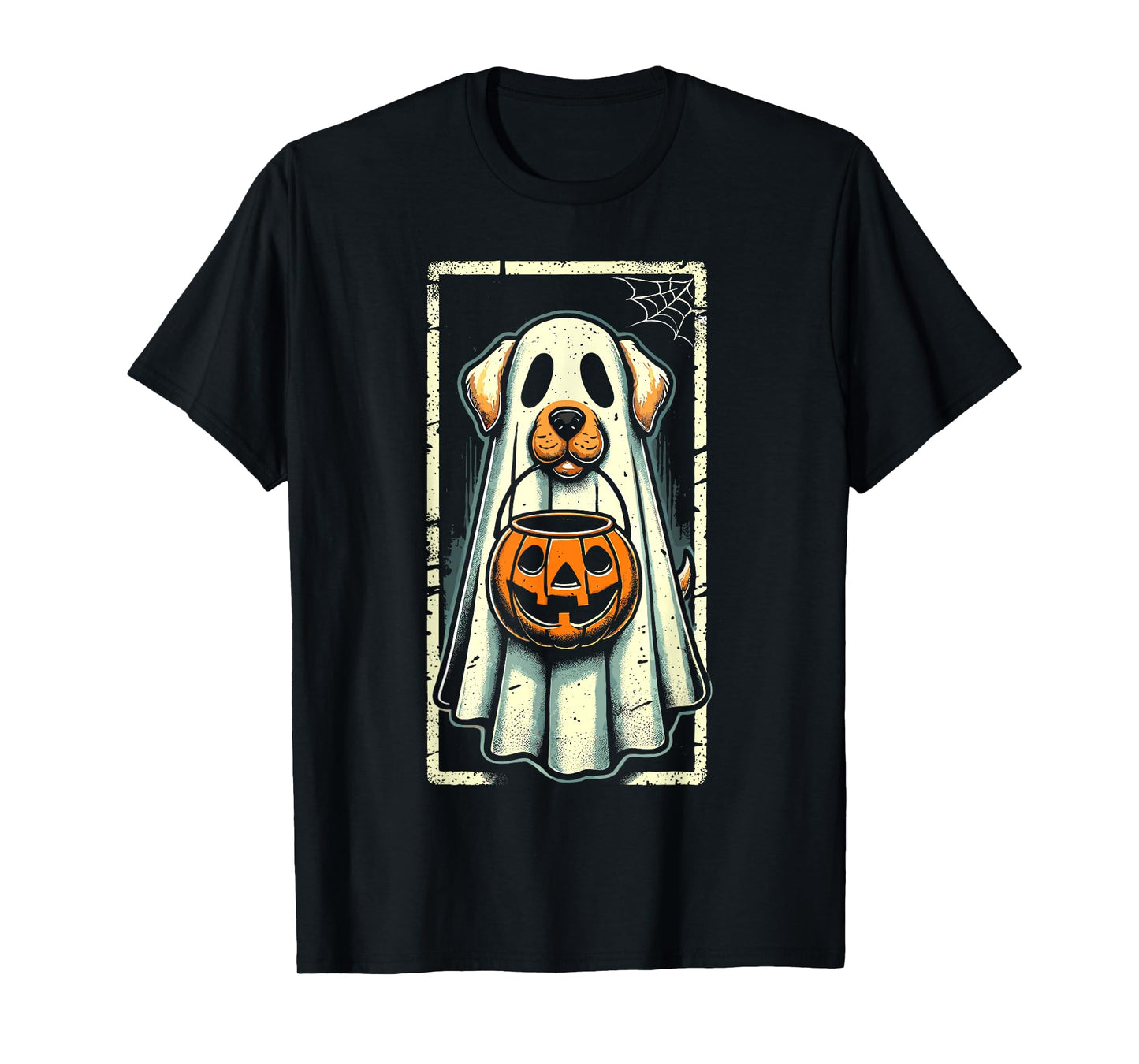 Cute Ghost Dog Men Women Kids Halloween Funny Ghost T-Shirt