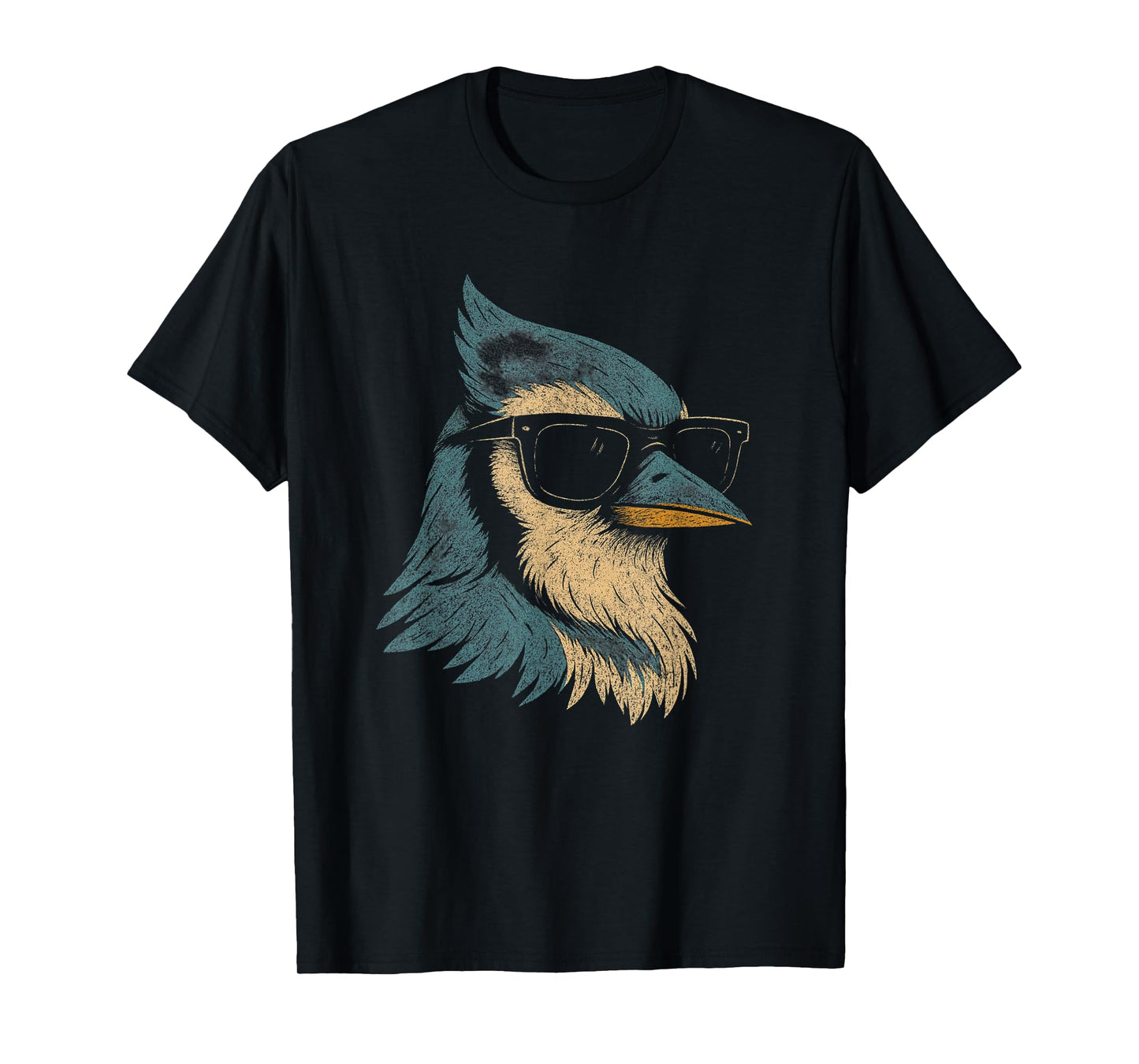 Cool Blue Jay Sunglasses Retro Vintage Birdwatching Nature T-Shirt