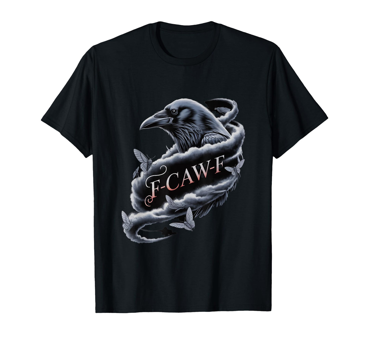 F-Caw-F Crow Funny Gothic Moon Black Bird Halloween T-Shirt