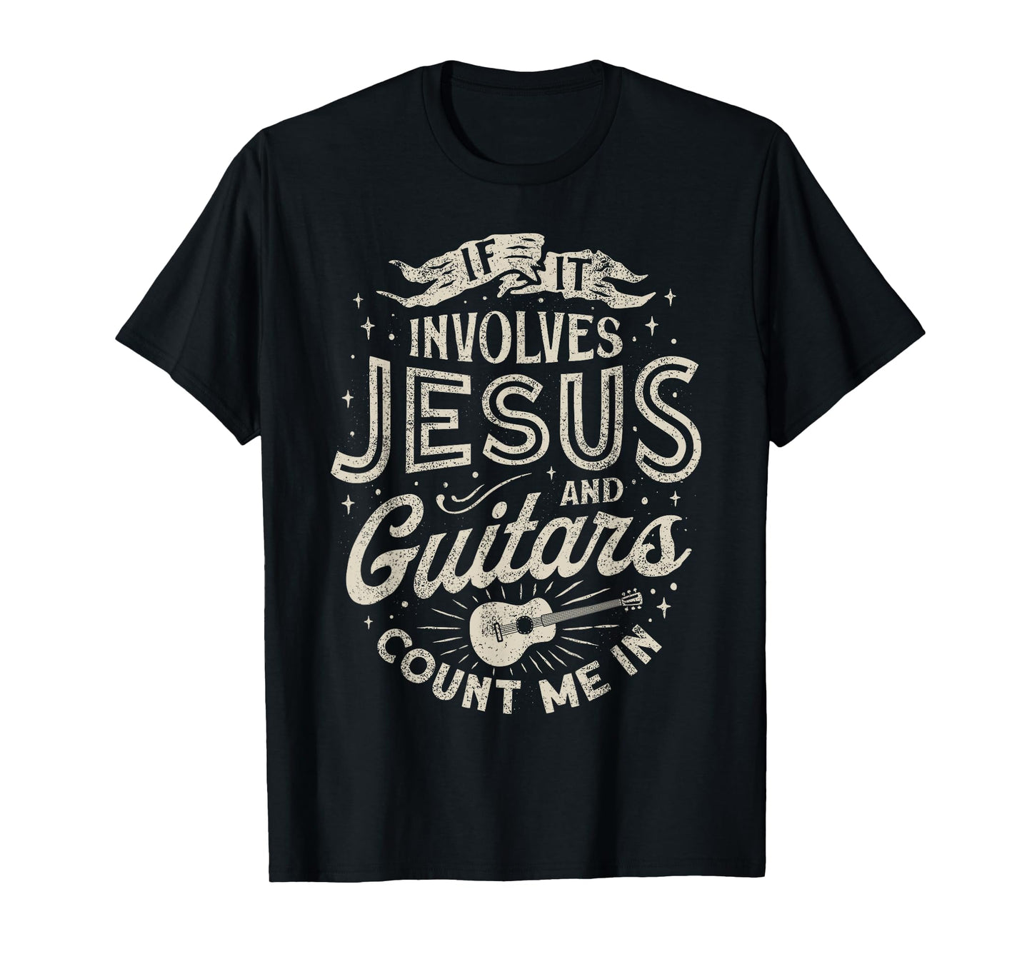 If It Involves Jesus And Guitars Guitarist Christian Music T-Shirt