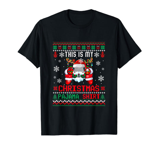 My Christmas Pajama Shirt Sweater Santa Game Controller T-Shirt
