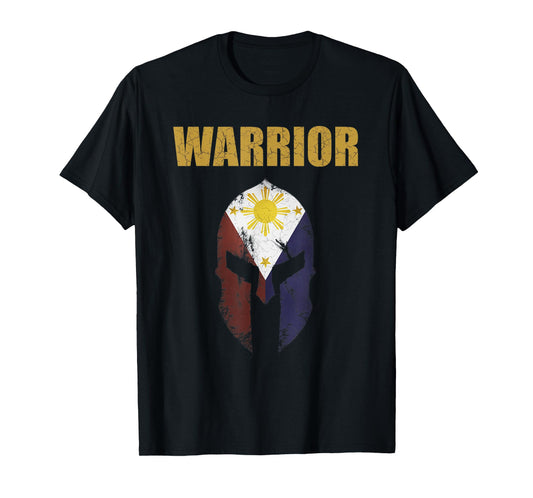 Vintage Motivational Workout Shirt-Filipino Spartan Warrior T-Shirt