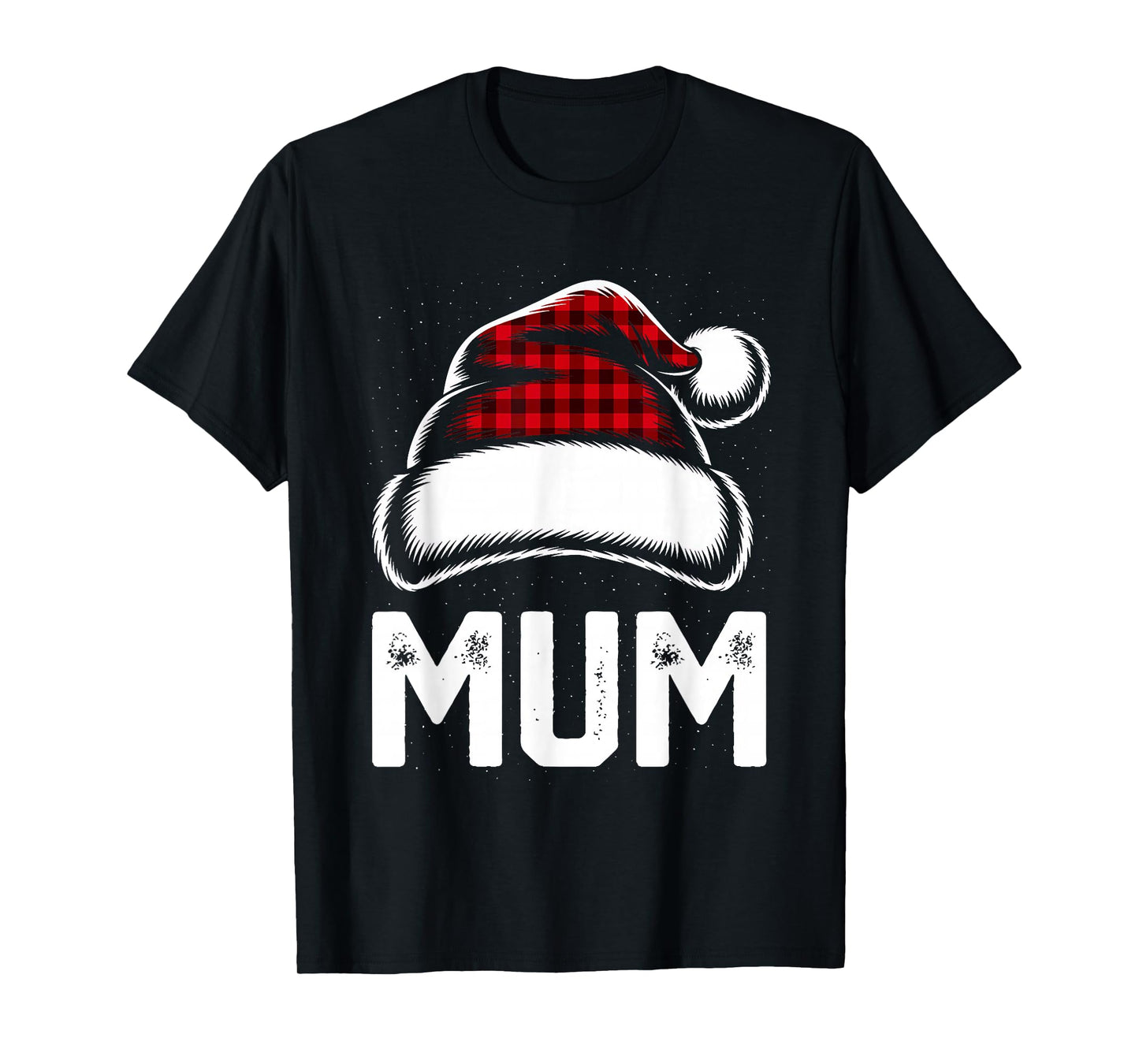 Mum Santa Red Plaid Christmas Family Matching Pajamas Xmas T-Shirt