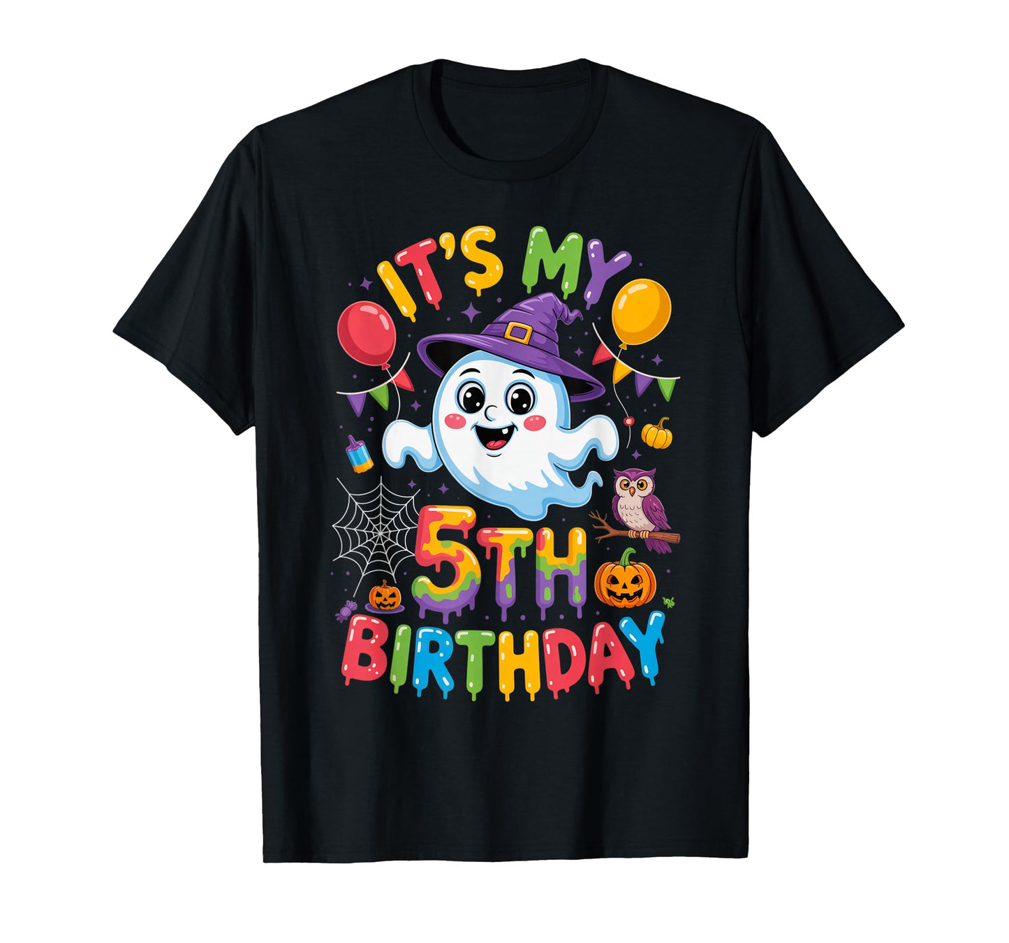 It’s My 5th Birthday Ghost Halloween Outfit for Kids Party T-Shirt