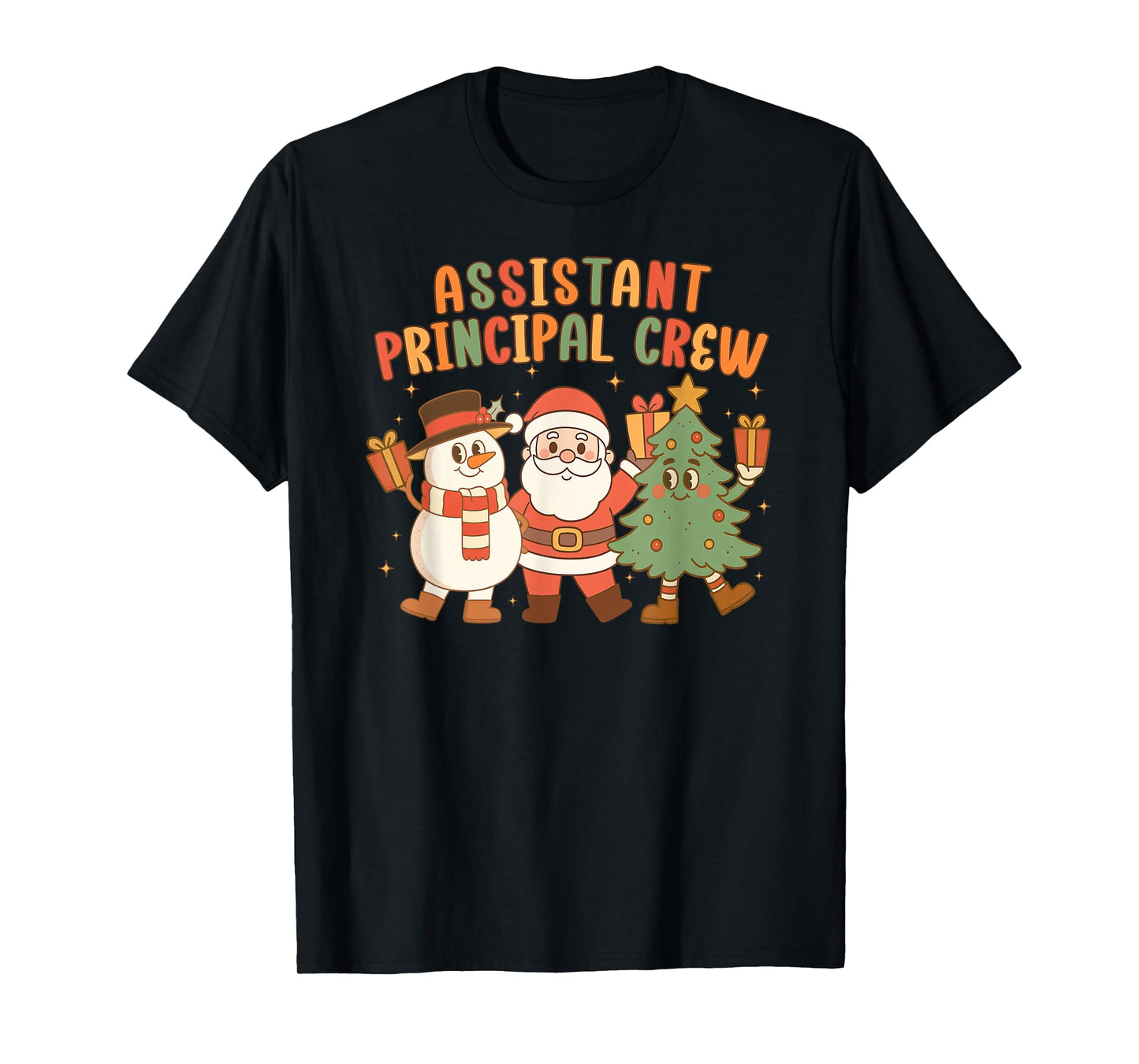 Retro Assistant Principal Crew Christmas Shirt Santa Claus T-Shirt