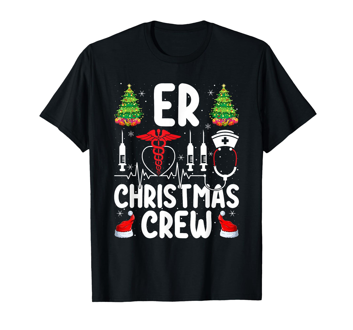 ER Nurse Christmas Crew Emergency Nurse Medical Nursing Xmas T-Shirt