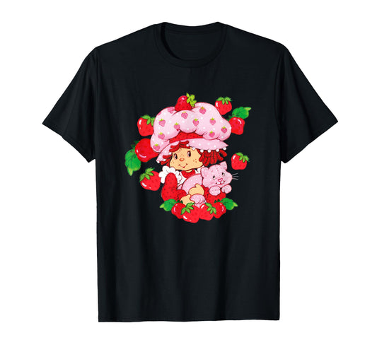Strawberry Shortcake Custard Kitten Garden Besties T-Shirt
