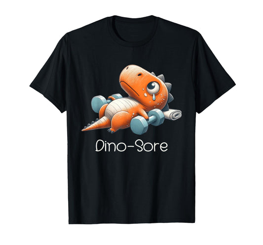 Funny Gym Workout Dinosaur Weight Lifting Gym Dino Sore T-Shirt