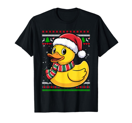 Cute Rubber Duckie Duck Christmas Santa Clause T-Shirt