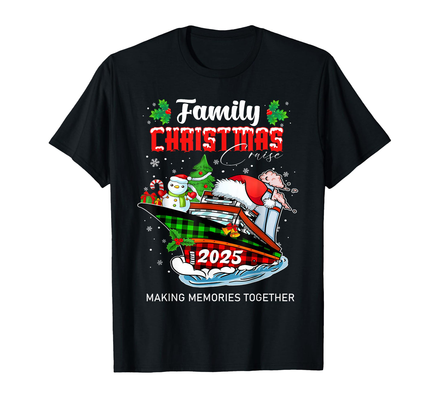 Family Christmas Cruise 2025 Matching Family Cruise Holiday T-Shirt