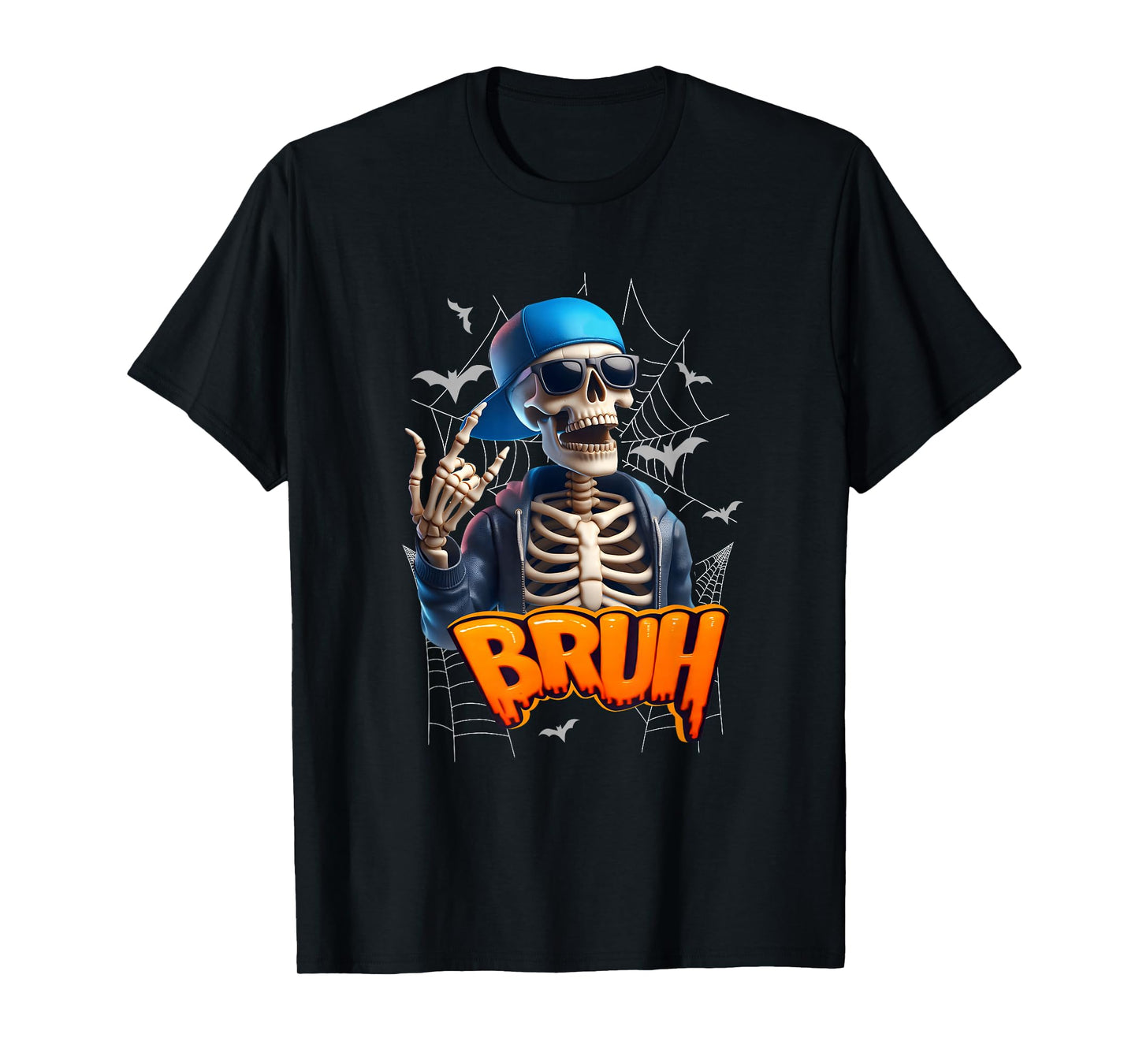 Bruh Skeleton Halloween Funny Cool Skeleton T-Shirt