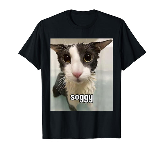 Silly Soggy Cat Funny T-Shirt
