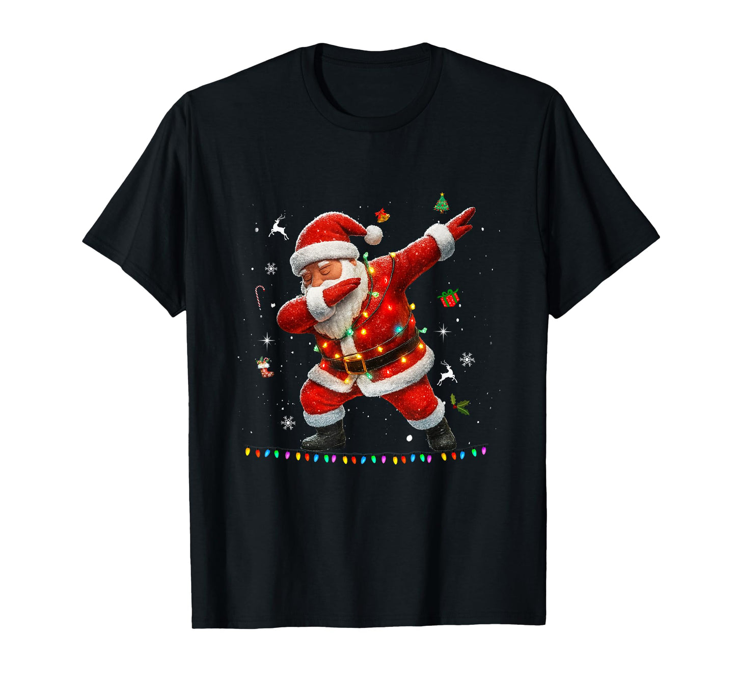 Dabbing Santa Claus Light Christmas Boys Men Funny Xmas Dab T-Shirt