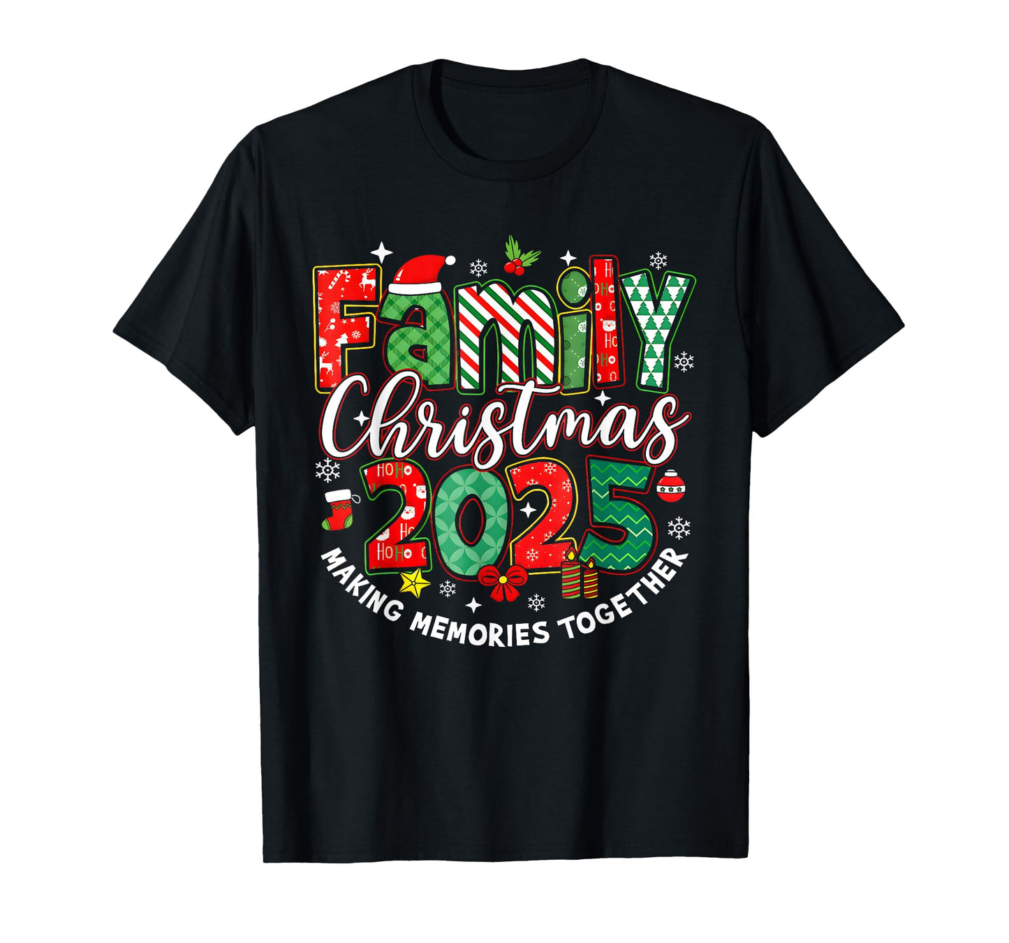 Family Christmas 2025 Matching Outfit Xmas Squad Santa T-Shirt