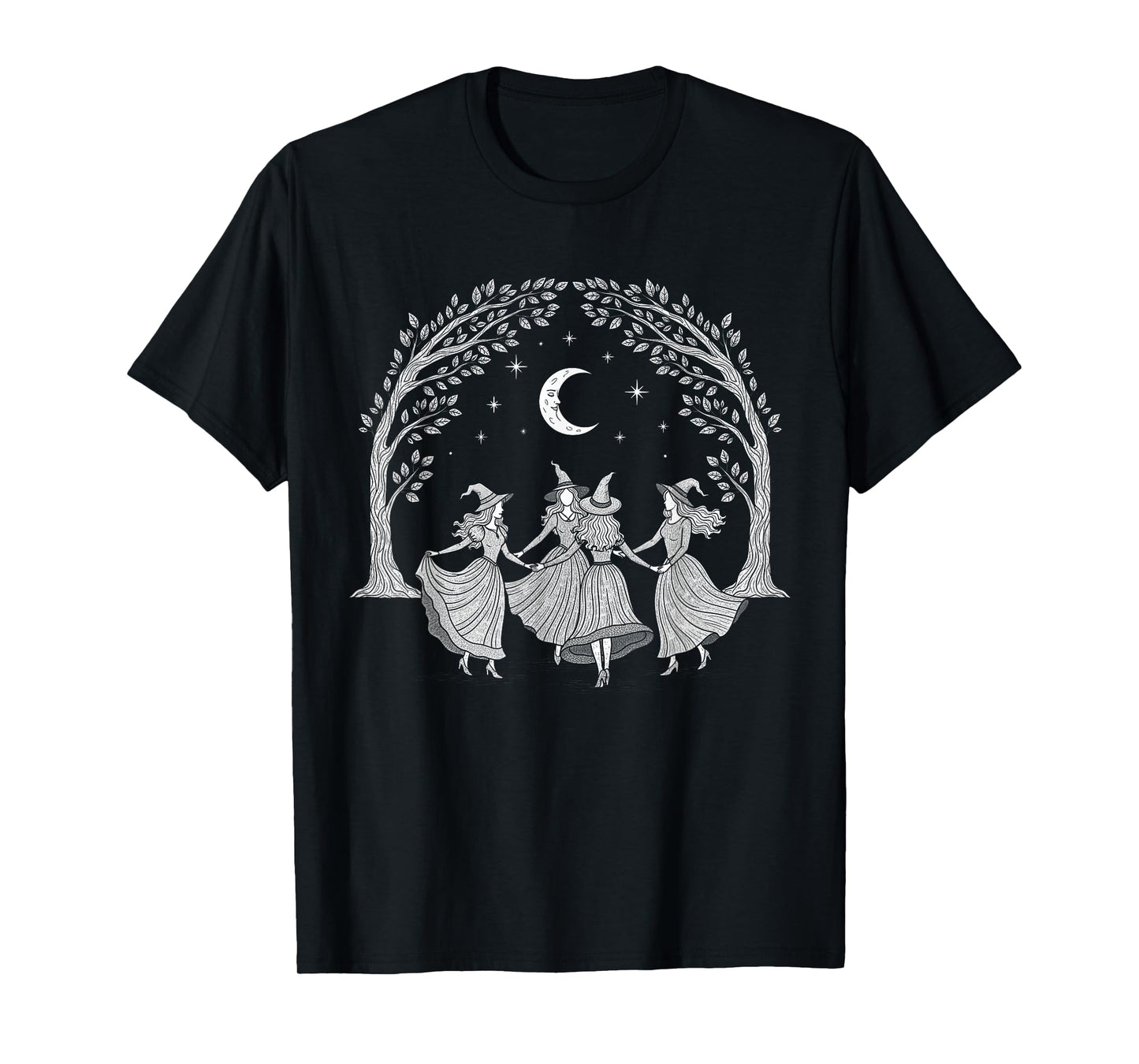 Dancing Witches Halloween Spooky Season Witchy Vibes Women T-Shirt