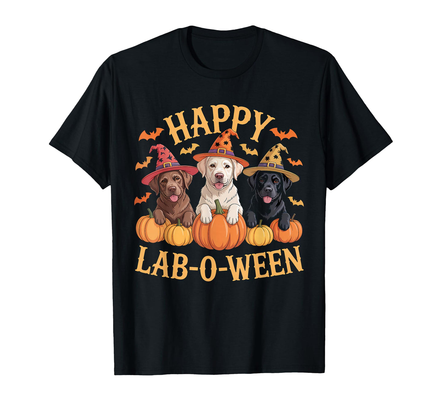Happy Lab-O-Ween Cute Labrador Halloween Art T-Shirt