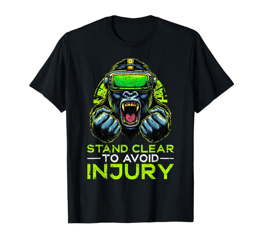 Gorilla VR Gamer Virtual Reality Headset Monkeys T-Shirt