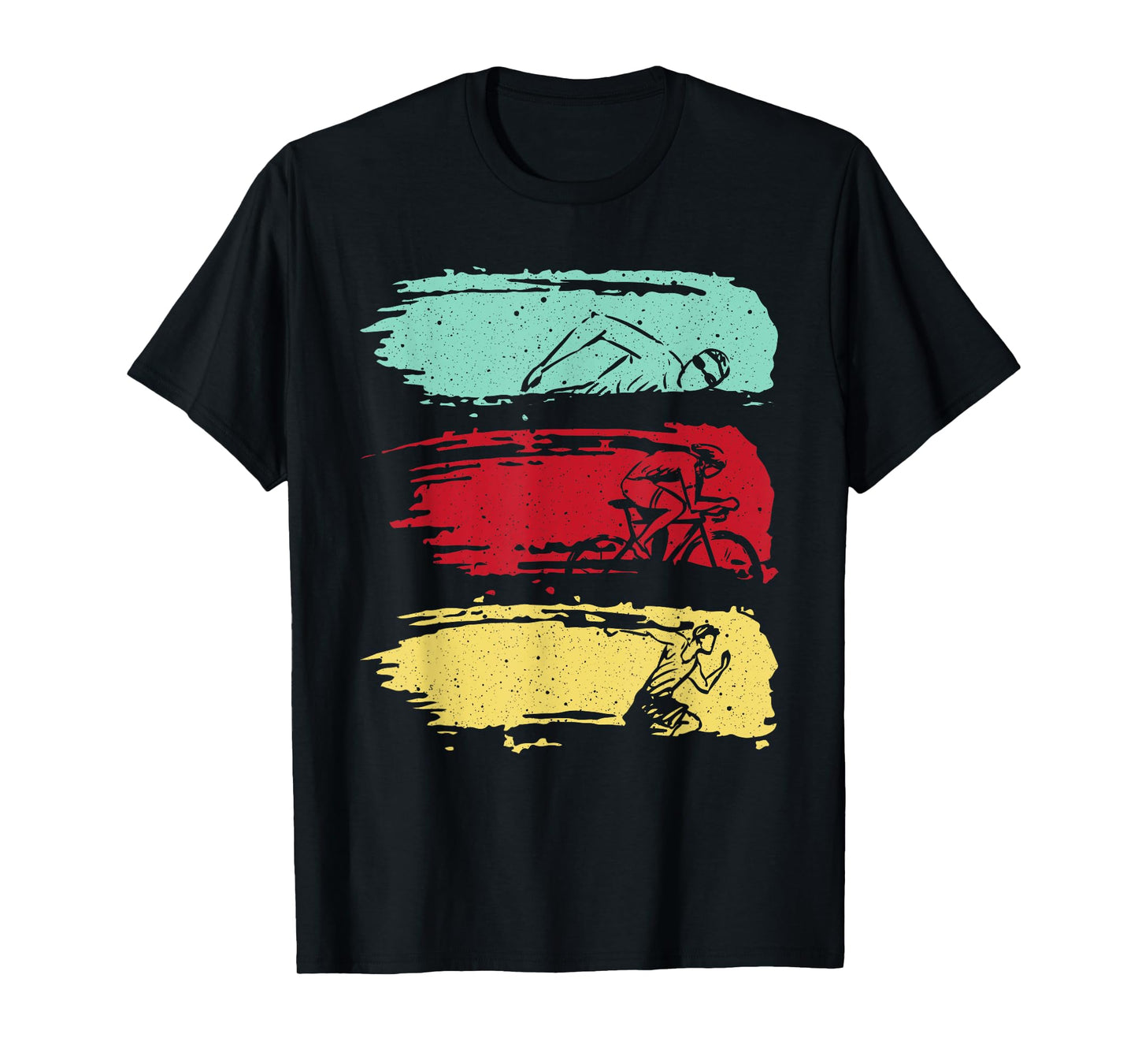 Funny Triathlon Swim Bike Run Design Men Women Triathletes T-Shirt