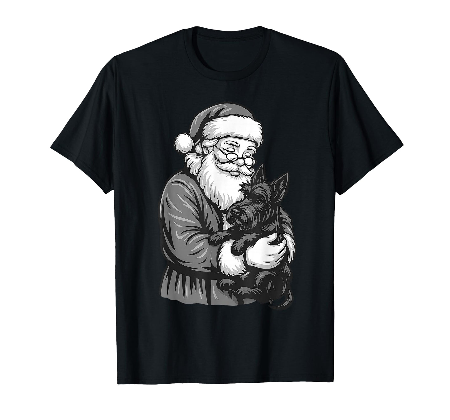 Scottish Terrier Santa Claus Christmas Dog Lover T-Shirt