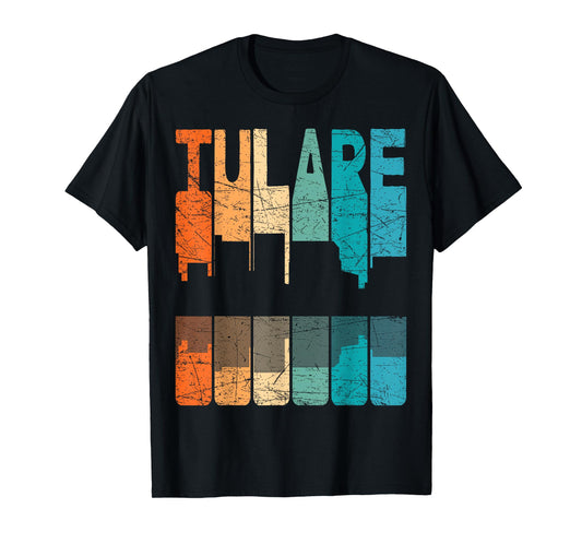 Tulare Vintage Tulare California Retro Tulare Skyline T-Shirt