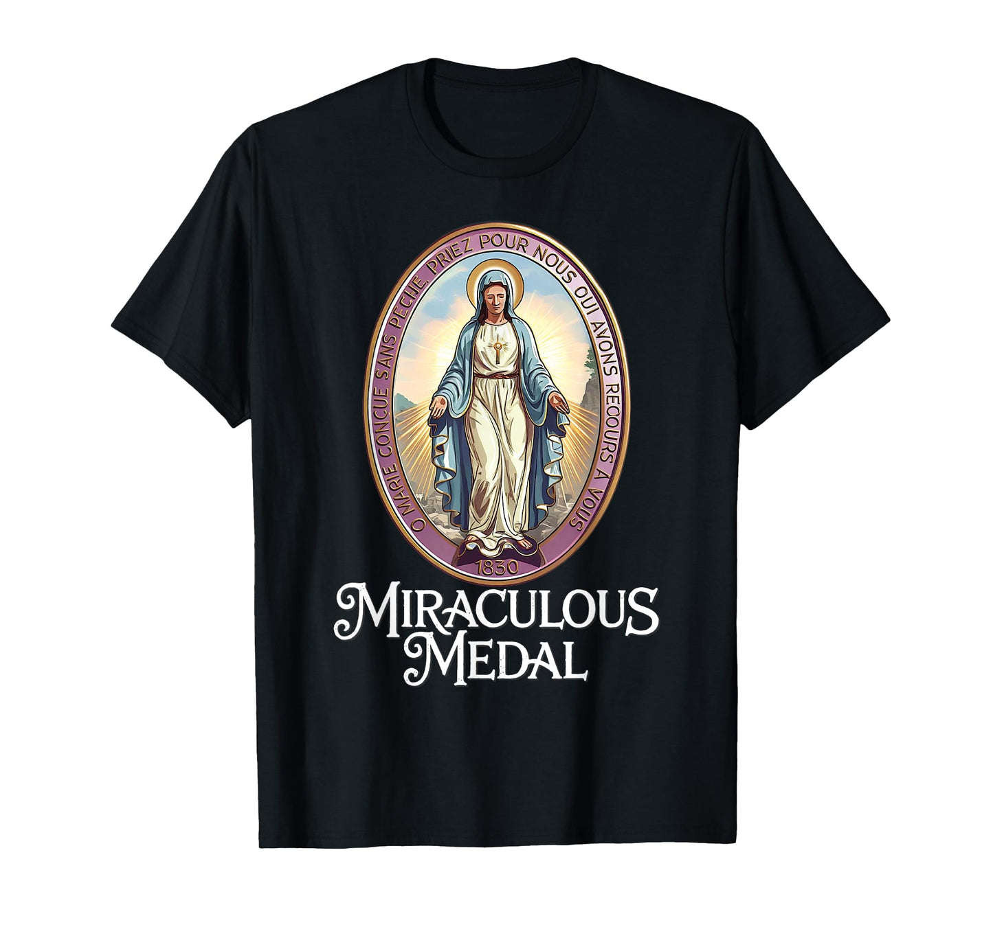 Miraculous Medal Marian Our Lady Catholic T-Shirt