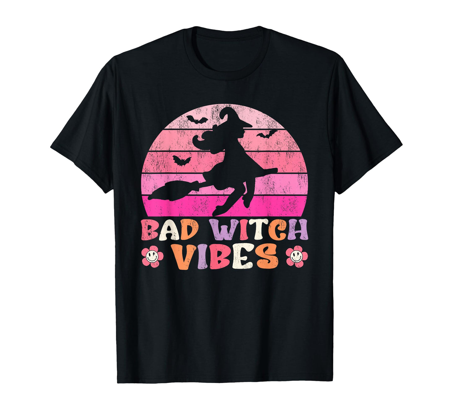Bad Witch Vibes Retro Halloween Aesthetic T-Shirt