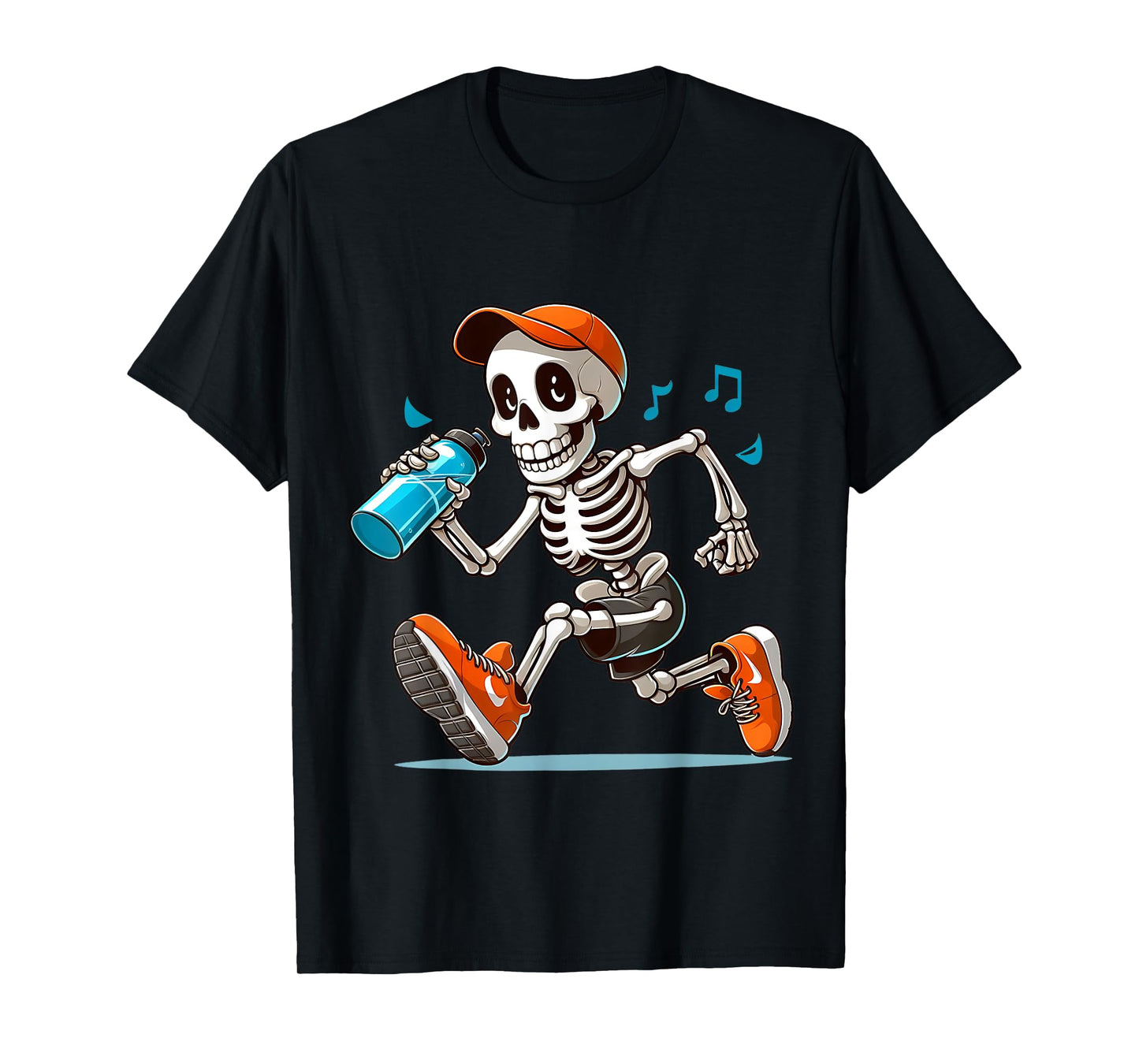 Running Skeleton Halloween Costume Spooky Runners Lover T-Shirt