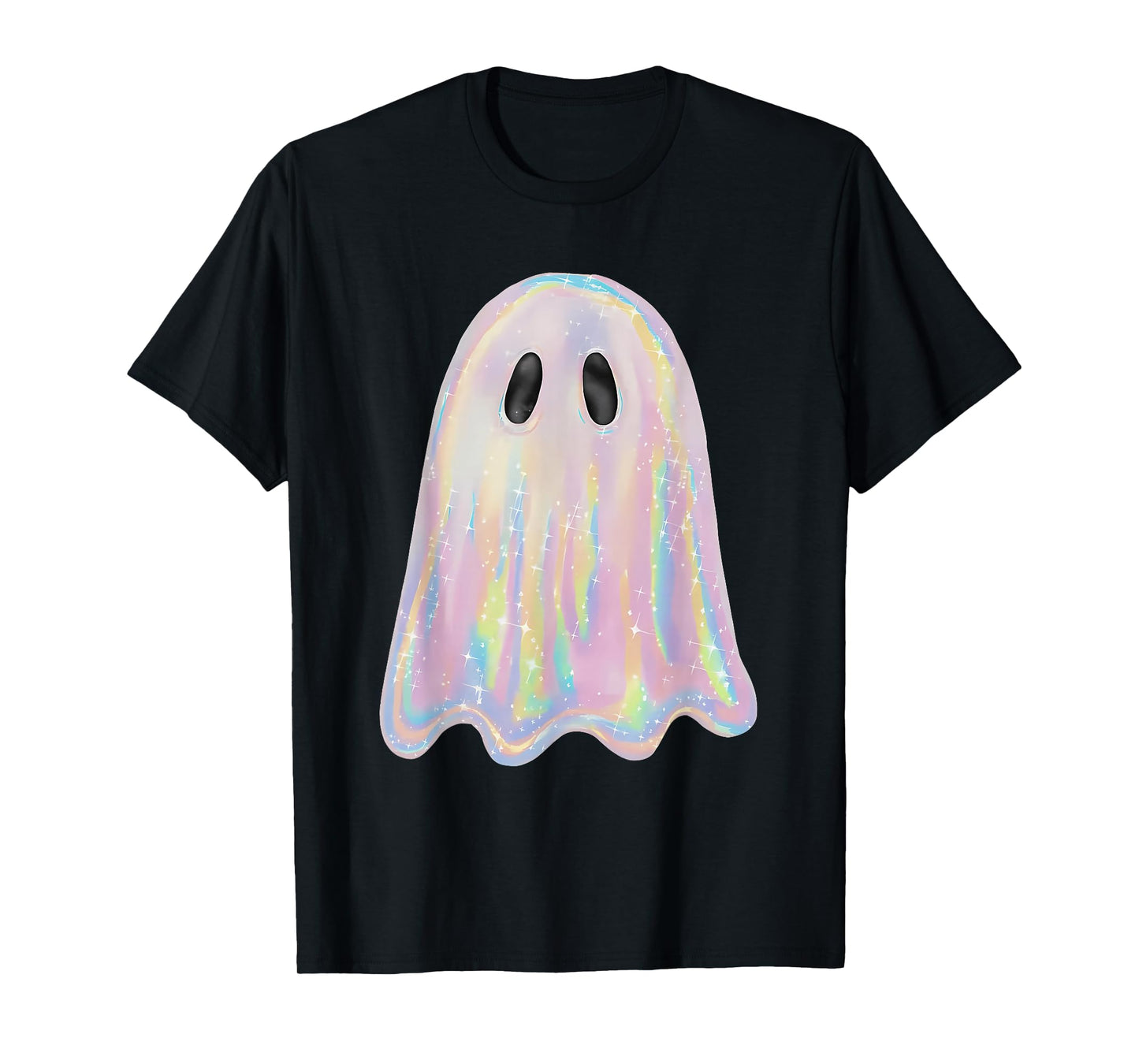 Pastel Galaxy Ghost Halloween Girl Kids Ghost Coquette Bow T-Shirt
