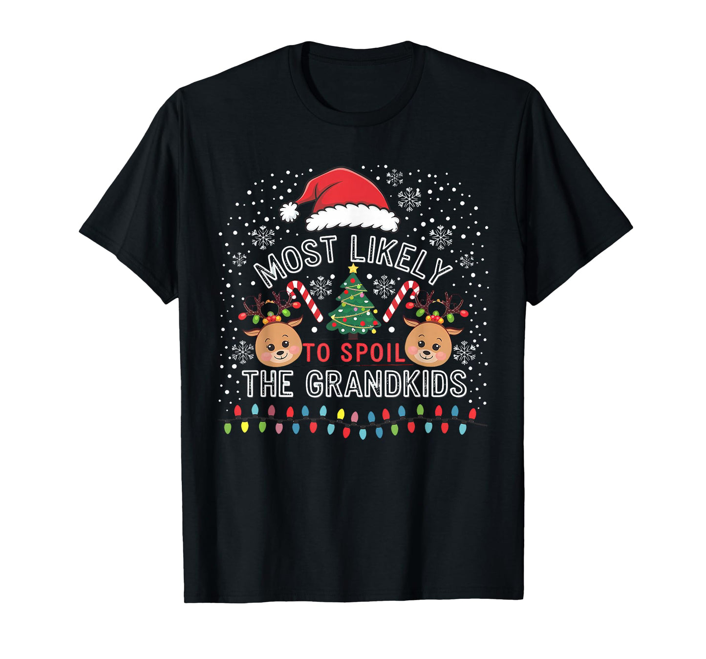 Most Likely to Spoil The Grandkids Christmas Party Funny T-Shirt