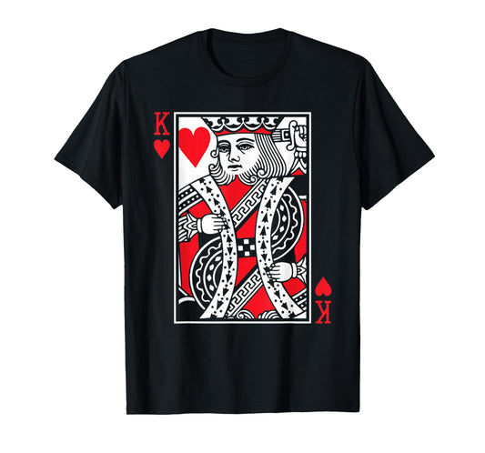 King Of Hearts Valentines Day Cool V-Day Couple Matching T-Shirt