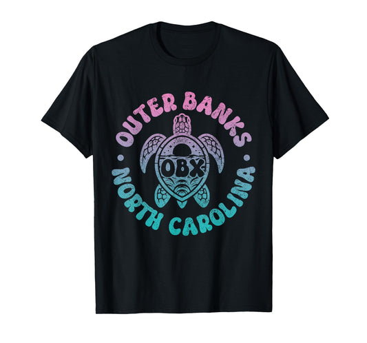 Outer Banks North Carolina Sea Turtle Beach Surf Souvenir T-Shirt