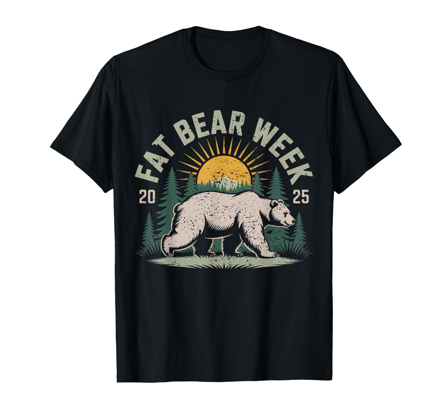Fat Bear Week Vintage Retro Grizzly Bear Retro T-Shirt