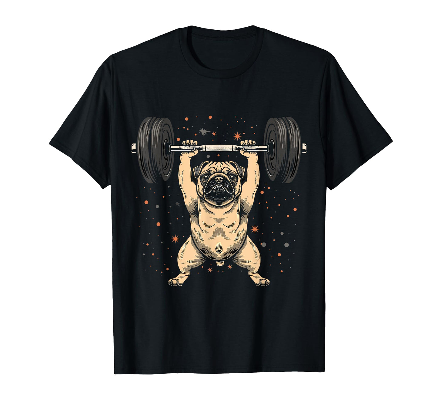 Pug Weightlifting Funny Deadlift Men Fitness Gym Workout T-Shirt