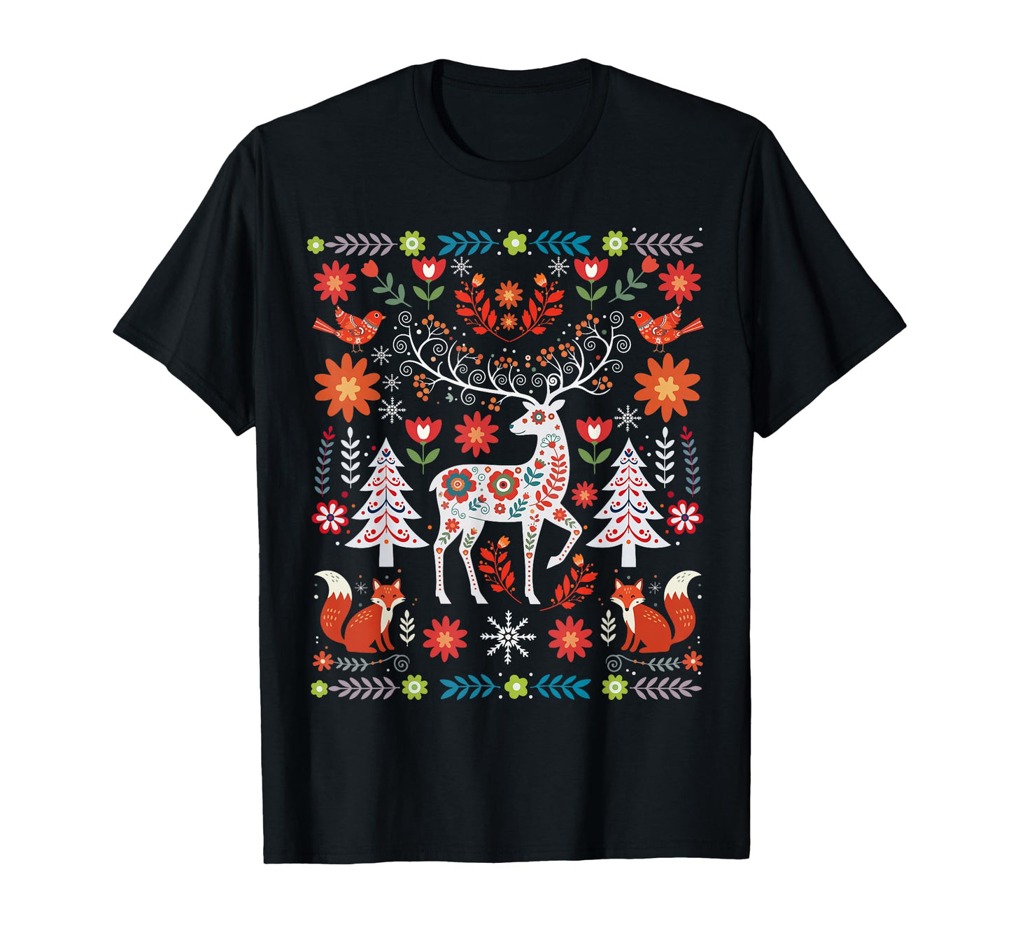 Reindeer Scandinavian Yuletide Season Christmas T-Shirt