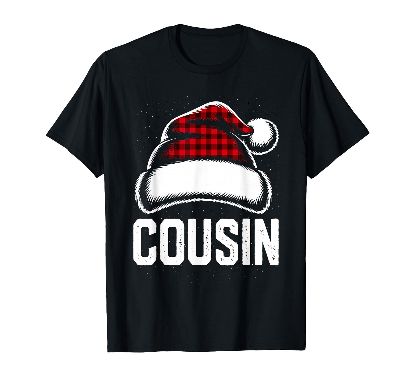Cousin Santa Red Plaid Christmas Family Matching Pajama Xmas T-Shirt