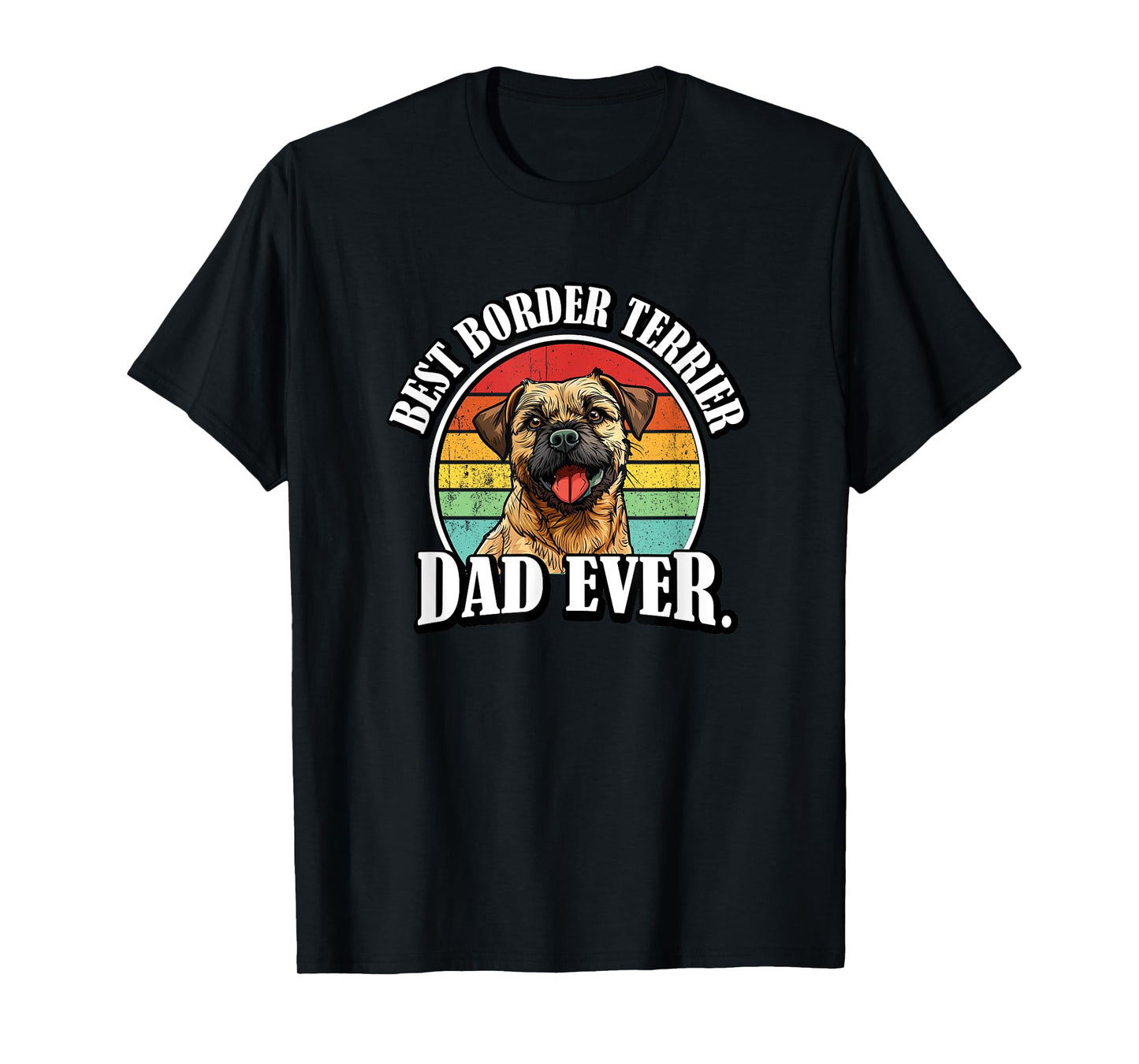 Funny Retro Vintage Dad Border Terrier Lover T-Shirt