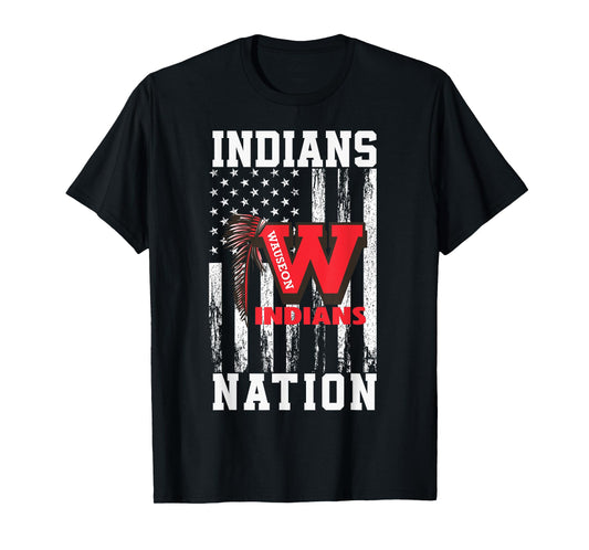 Wauseon Indians Logo Nation HS T-Shirt