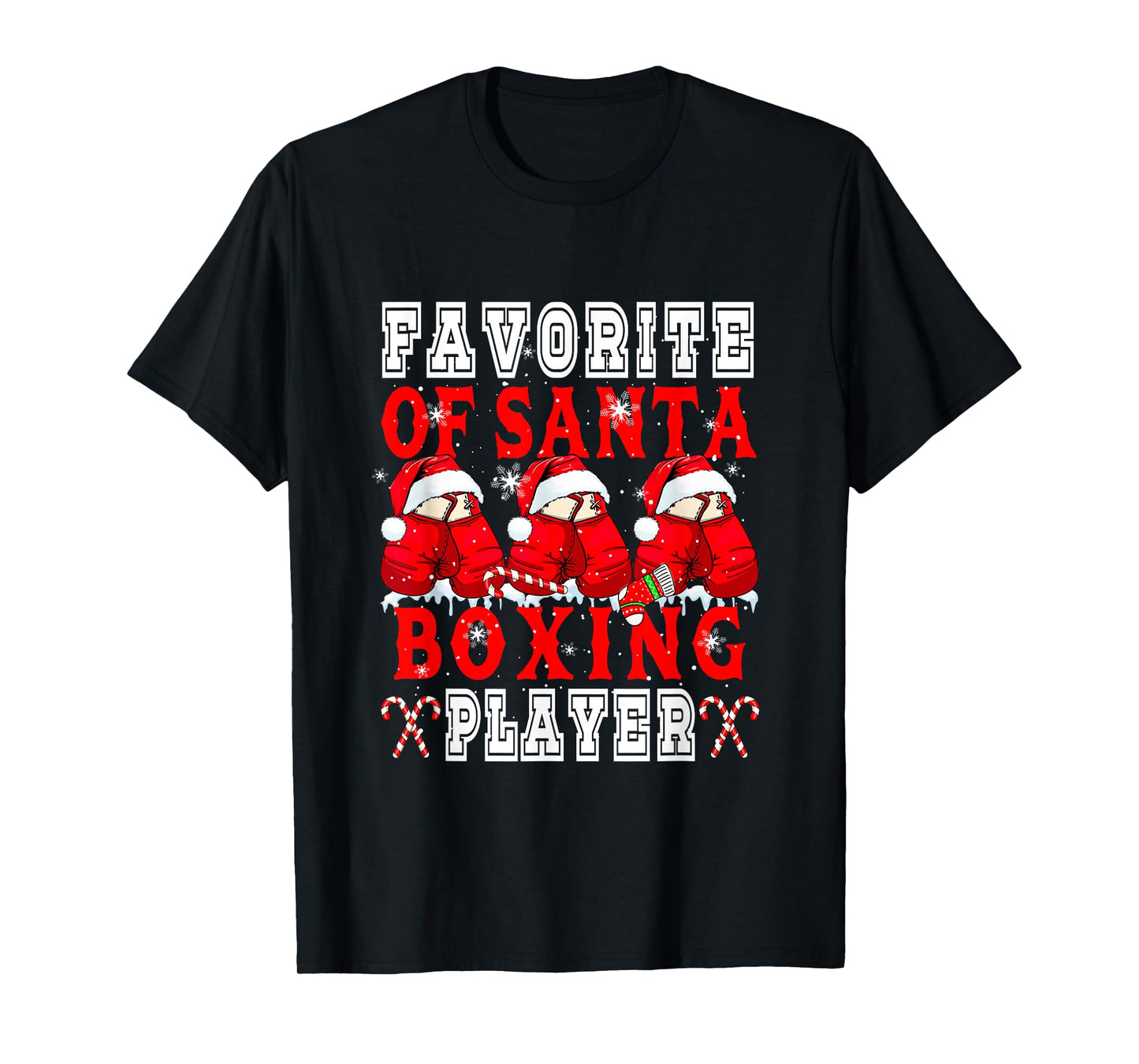 Favorite of Xmas Santa Funny Boxing Player Matching Team T-Shirt
