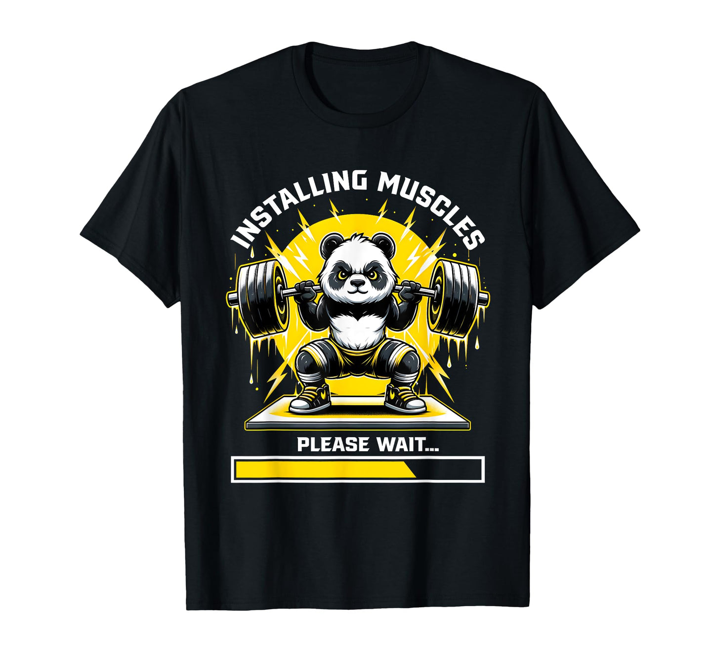 Installing Muscles... Please Wait Humorous Gym T-Shirt