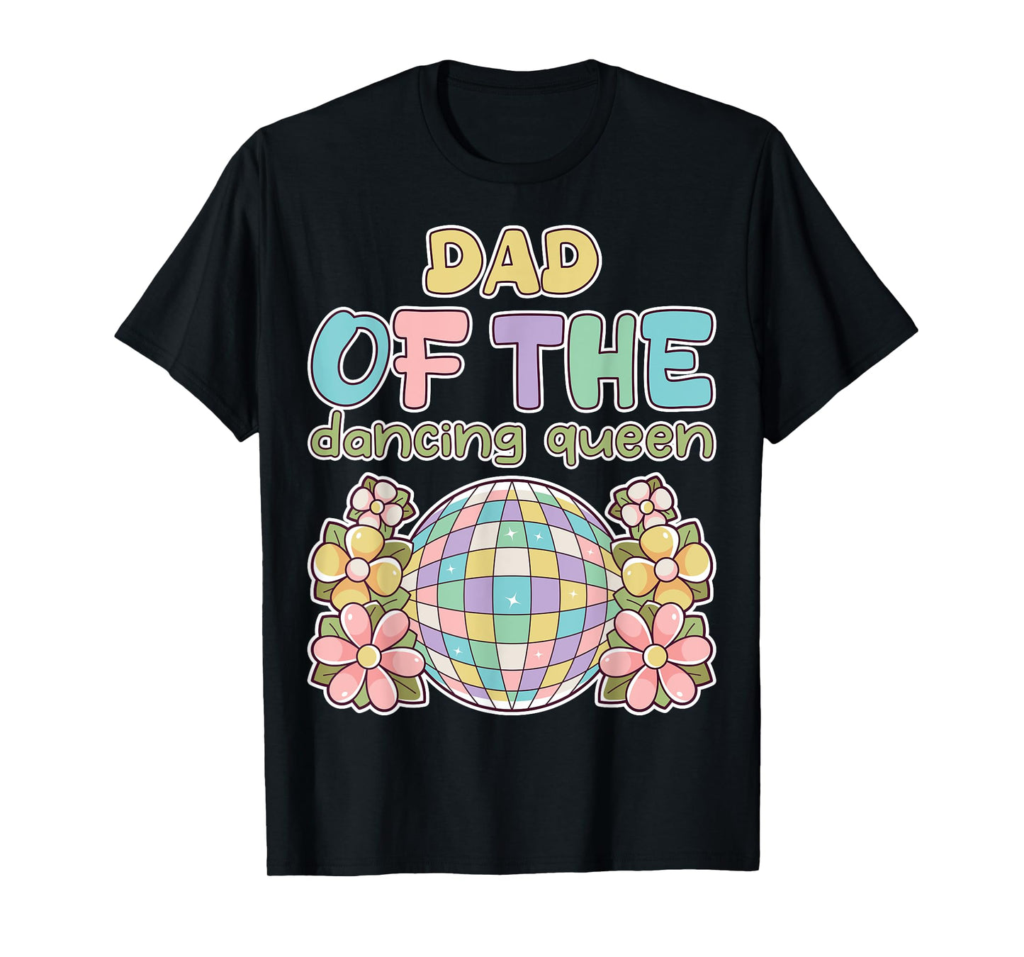 Dad of the Dance Queen Retro 17th Birthday Family Party T-Shirt