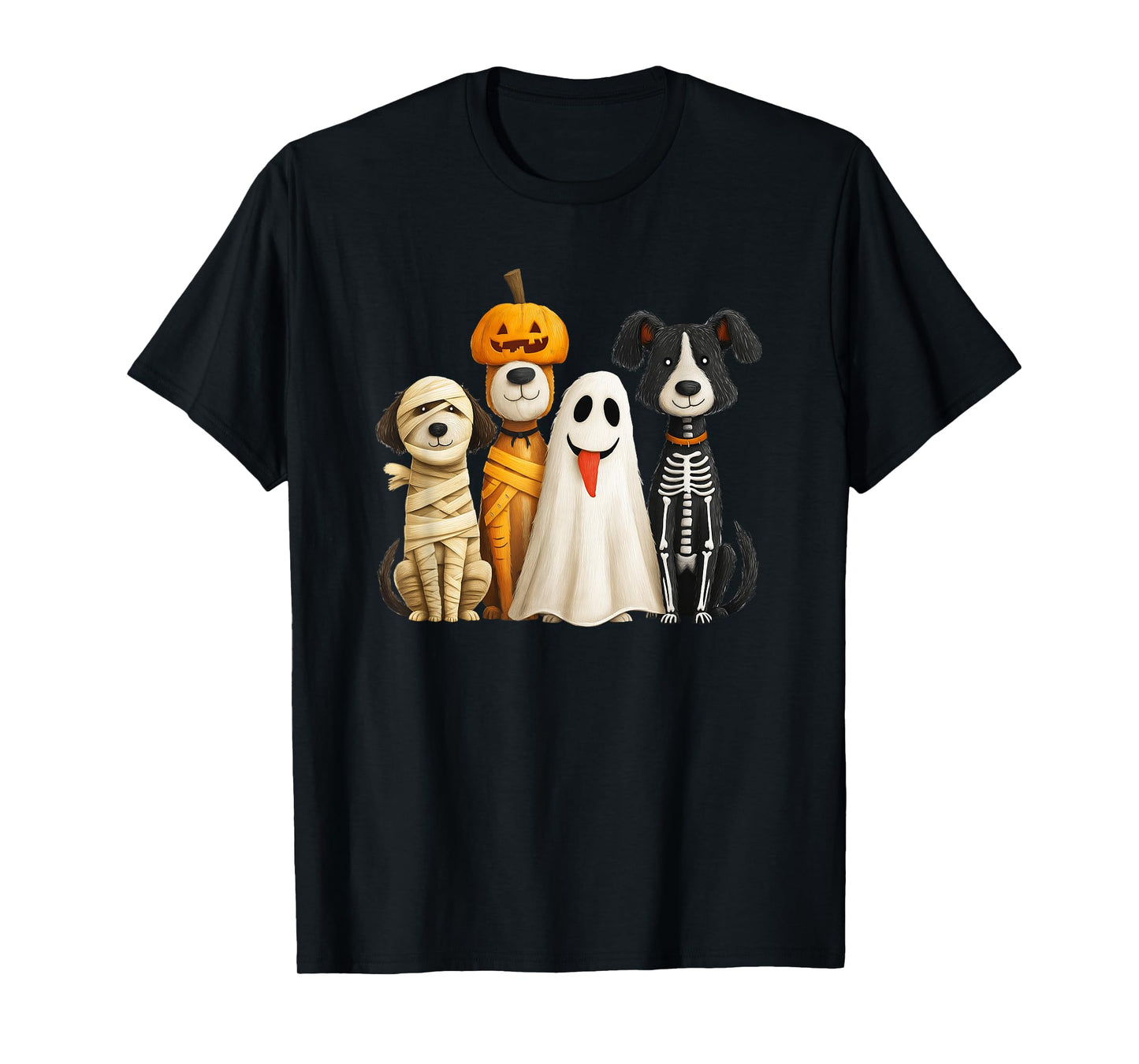 Cute Dog Boo Funny Spooky Halloween Costume T-Shirt