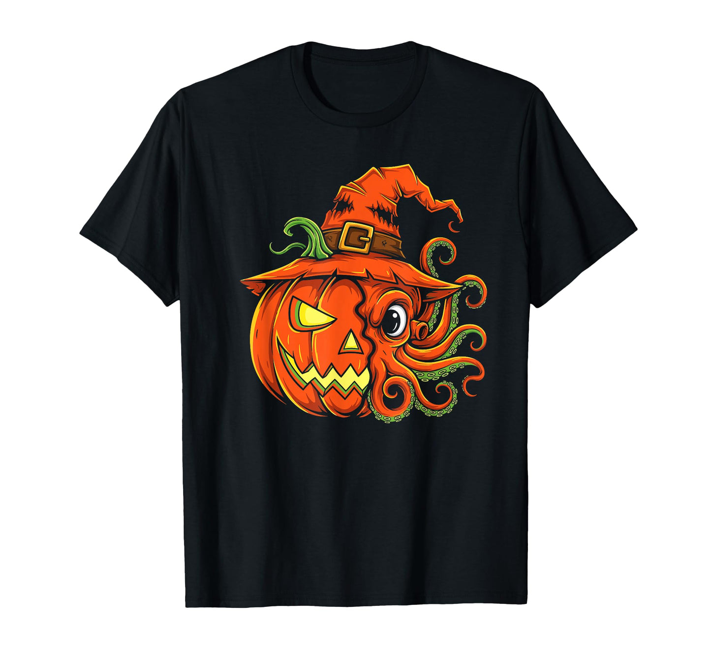 Octopus Pumpkin Jack O Lantern Halloween Kids Mens Womens T-Shirt